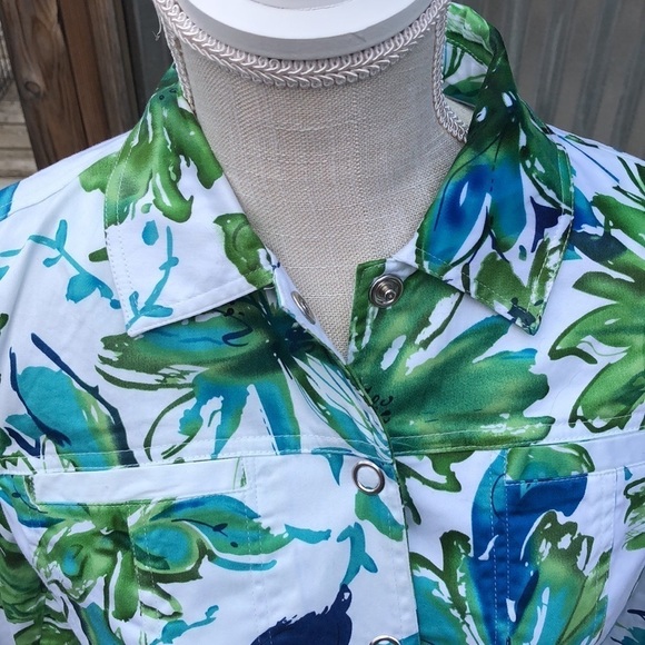 Coldwater Creek‎ Snap-up Water Color Print Jacket - Picture 3 of 12